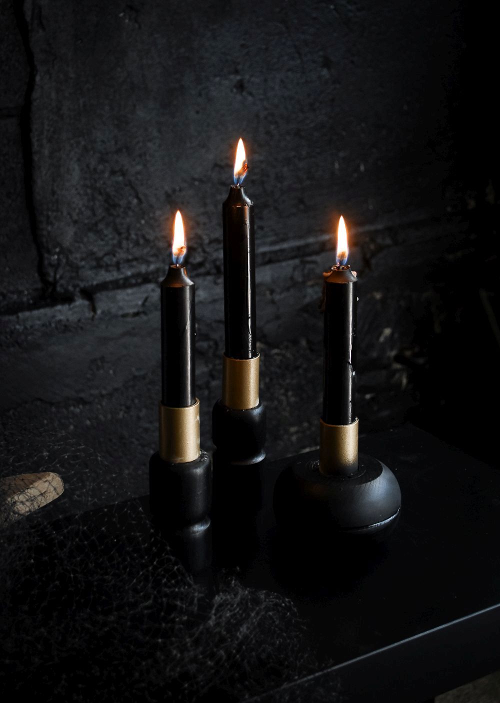 DIY hardware candleholders