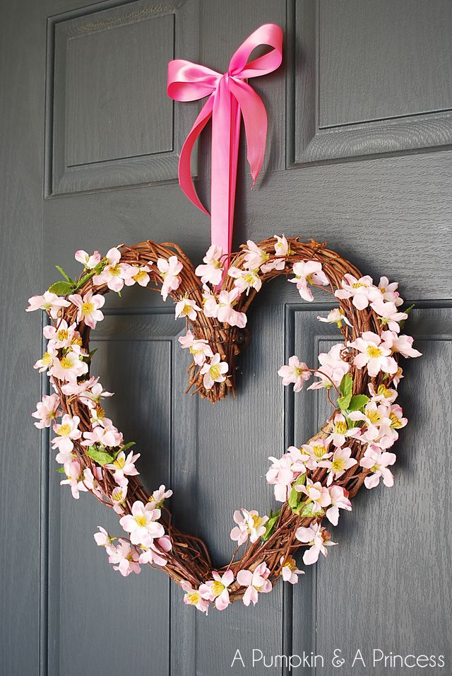 DIY heart Grapevine Wreath