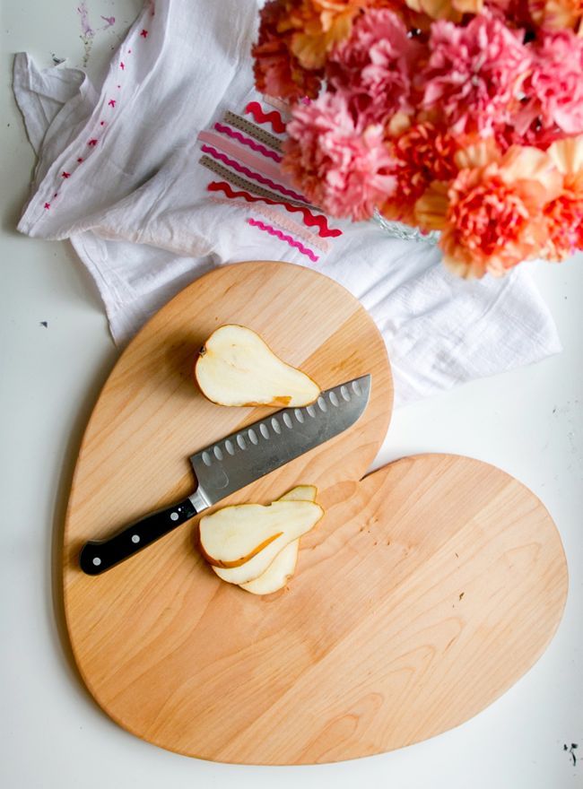 DIY heart cutting board