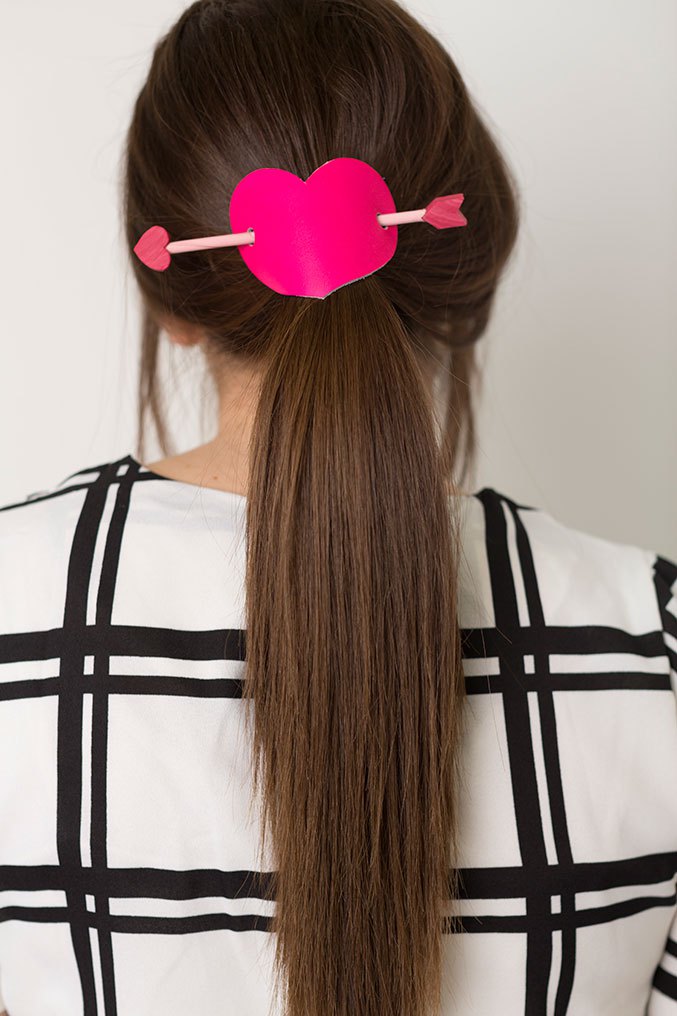 DIY heart hairpiece