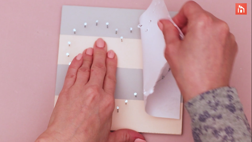 DIY heart nail string art 39