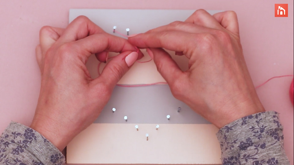 DIY heart nail string art 42