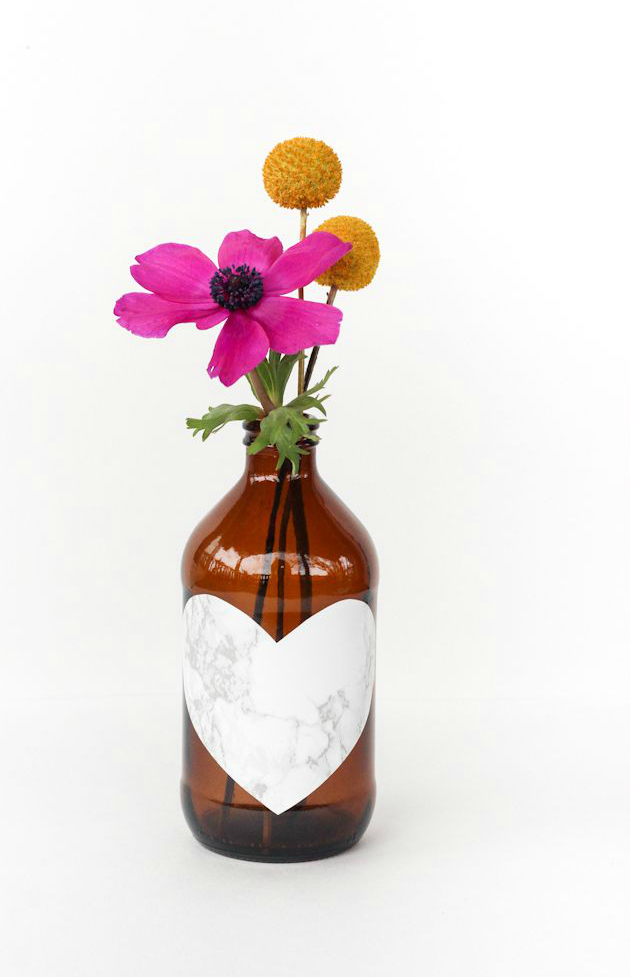 DIY heart vase