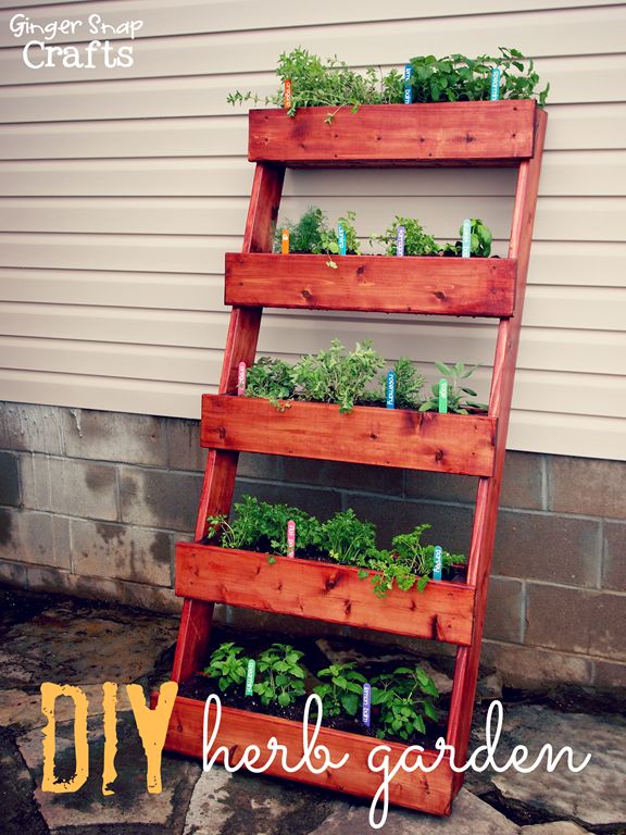 pallet vertical herb garden