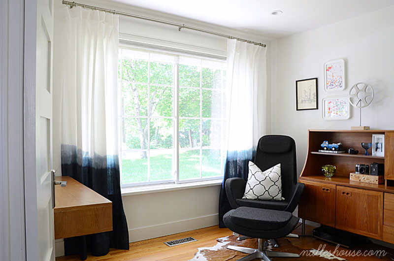 DIY indigo dipped curtains