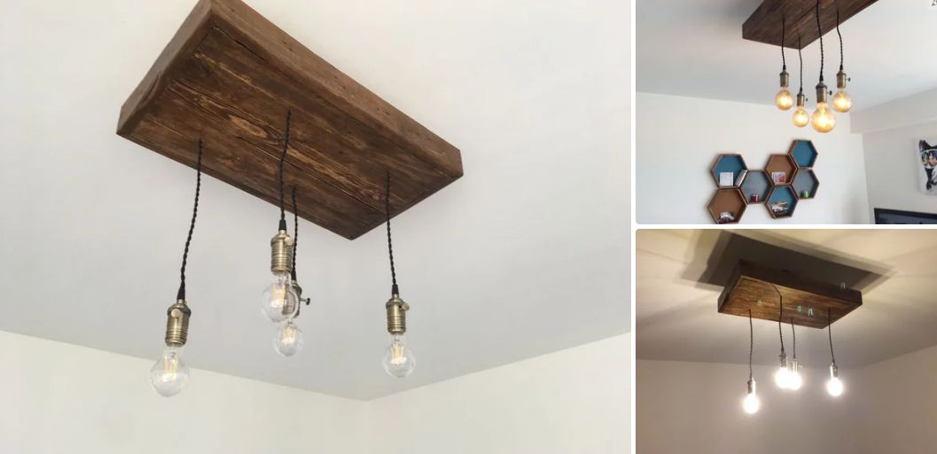 DIY industrial chandelier