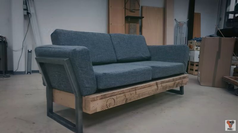 DIY industrial couch