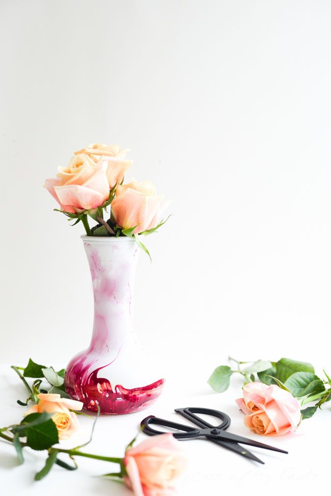 DIY marbled vase