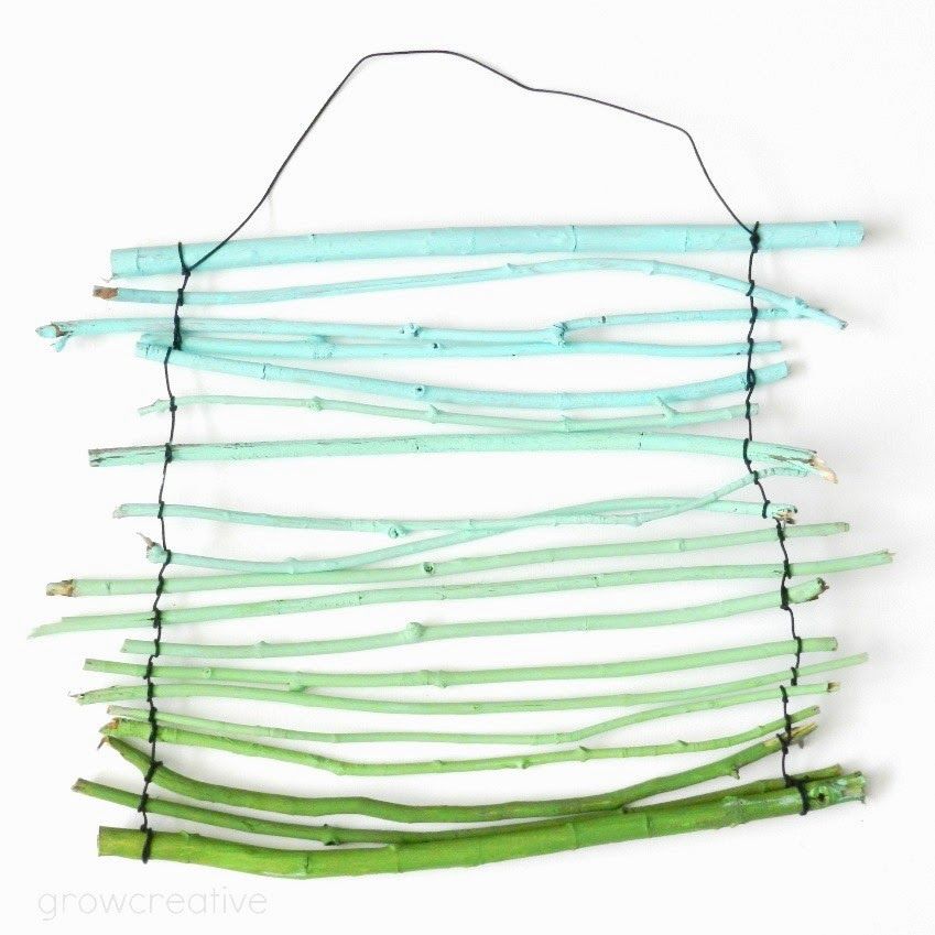 DIY ombre twig art