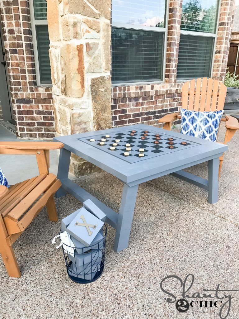 DIY outdoor chess table