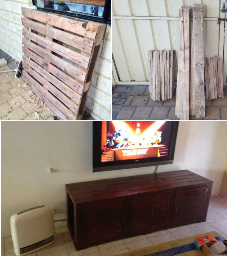 DIY pallet tv stand