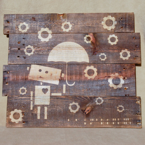 DIY robot wood stain