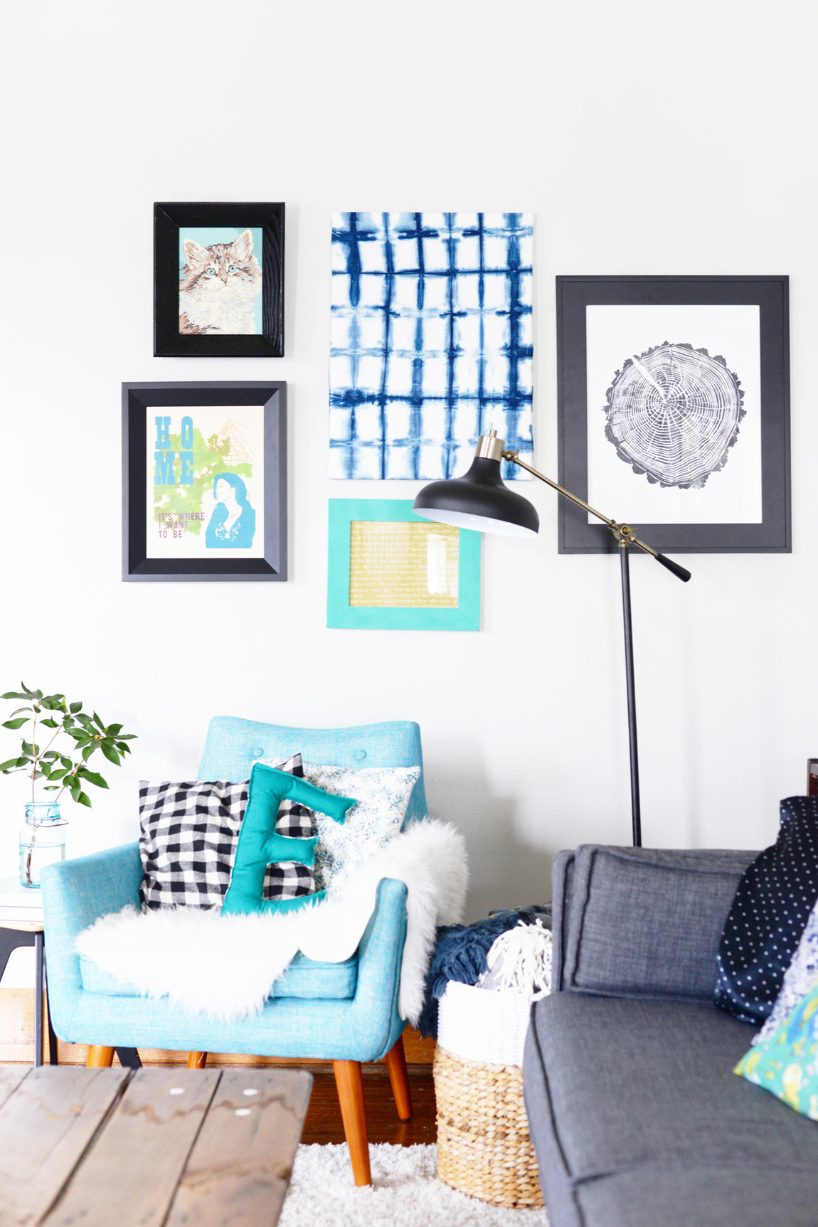 DIY shibori wall art