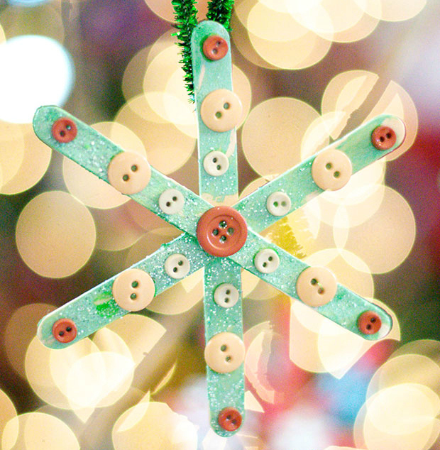 DIY snowflake ornament
