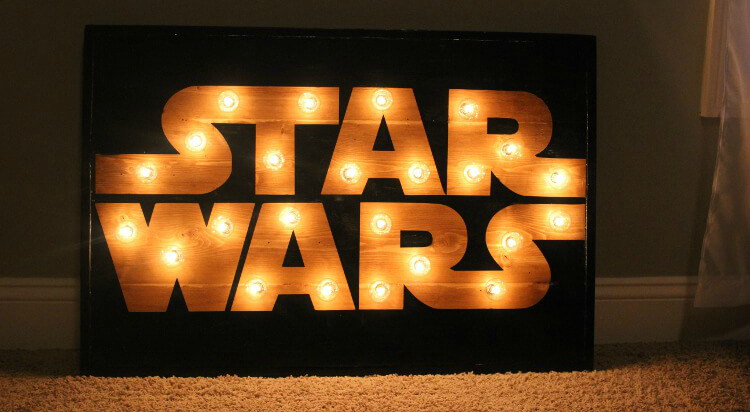 DIY star wars marquee sign