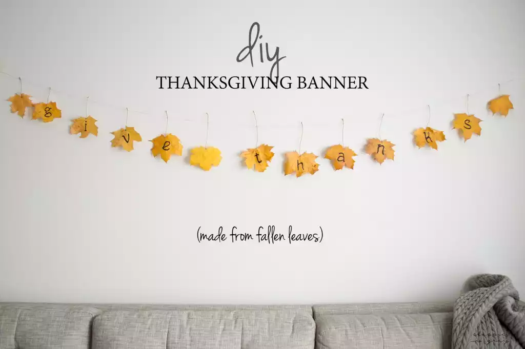 DIY thanksgiving banner