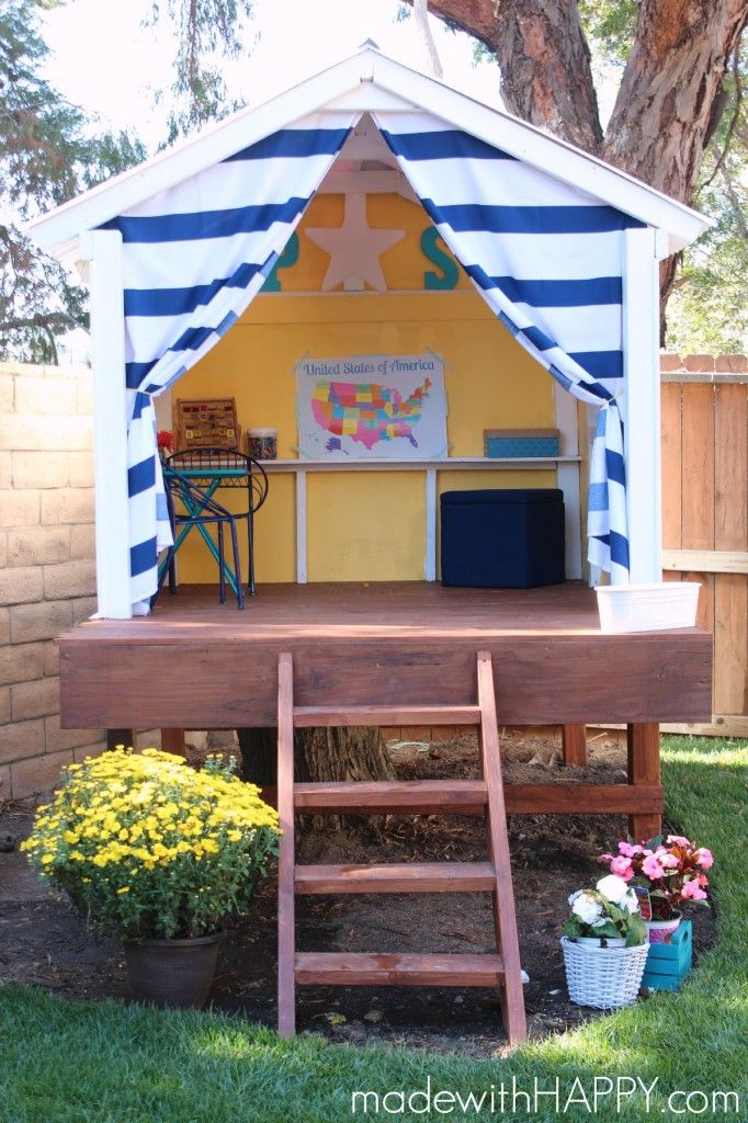 Small playhouse with a cute interior