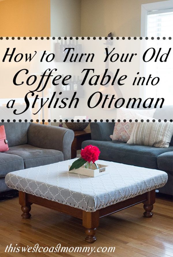 DIY upholstered ottoman table