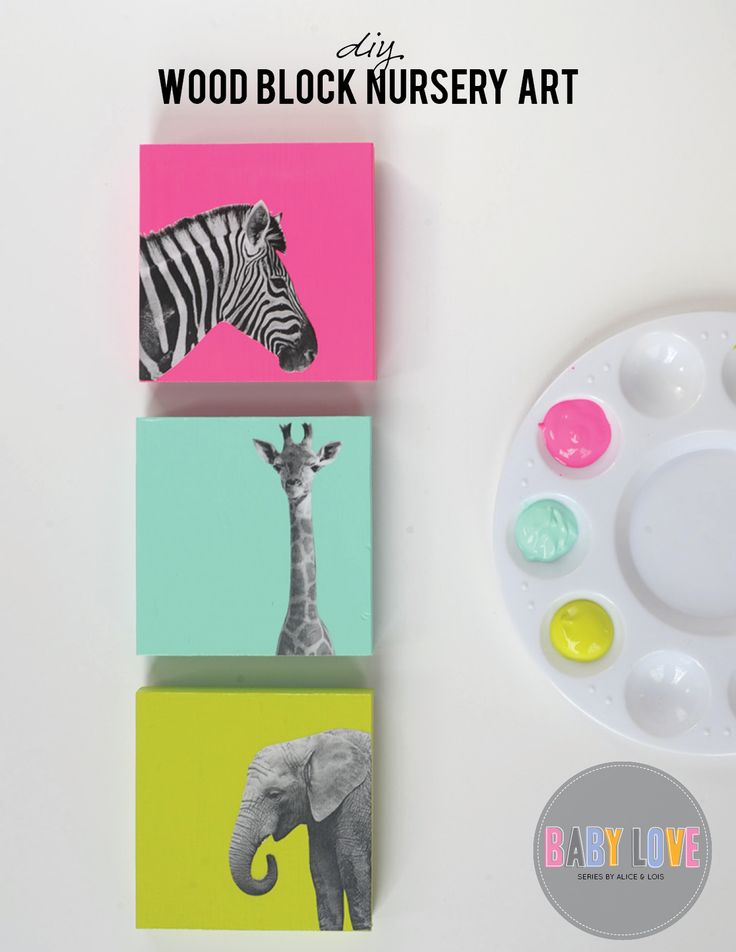 DIY wood animal canvas