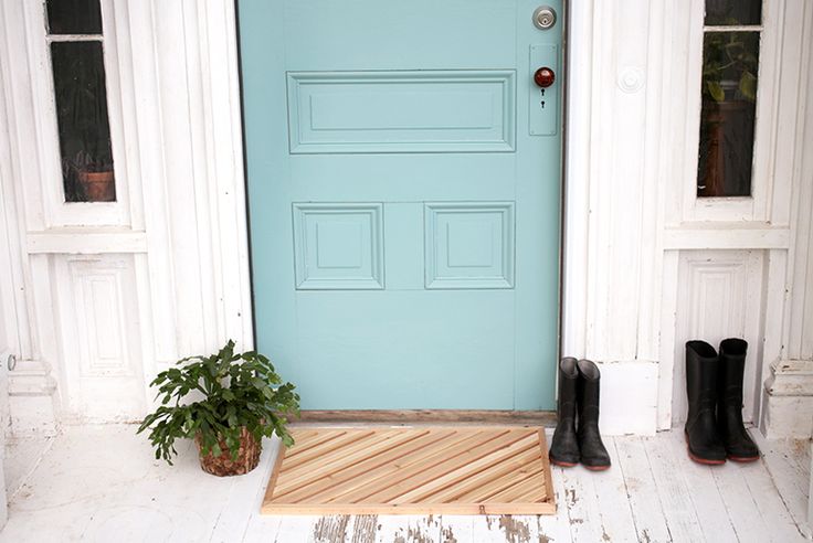 DIY wooden doormat