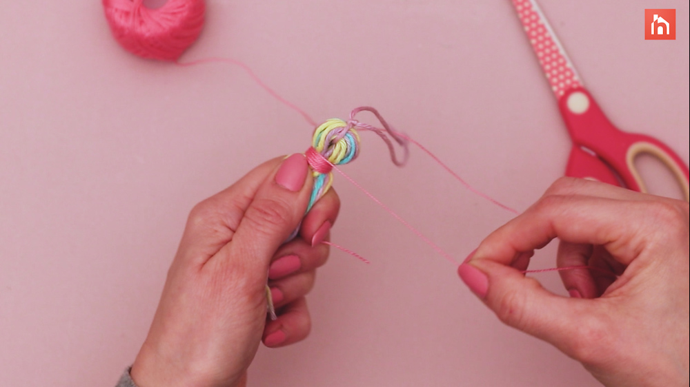 DIY yarn tassel how to make 13