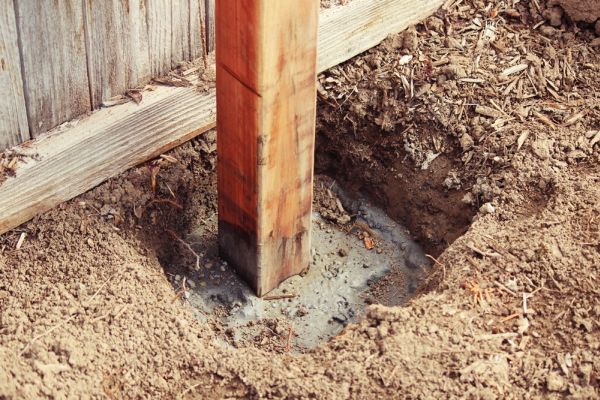 DIY Grape Arbor fix ground cement207