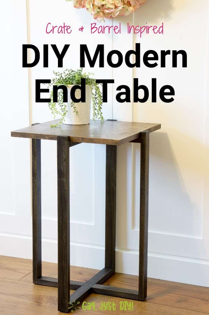 DIy modern tal end table