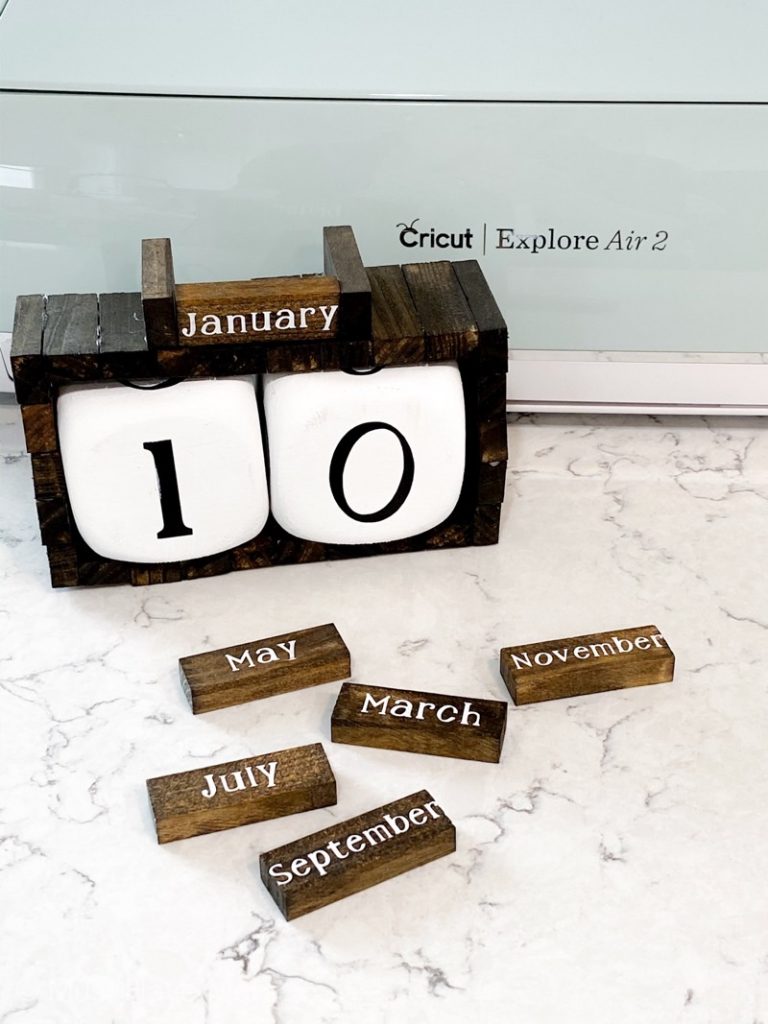 DIy wood block calendar