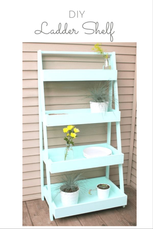 DYI Ladder shelf