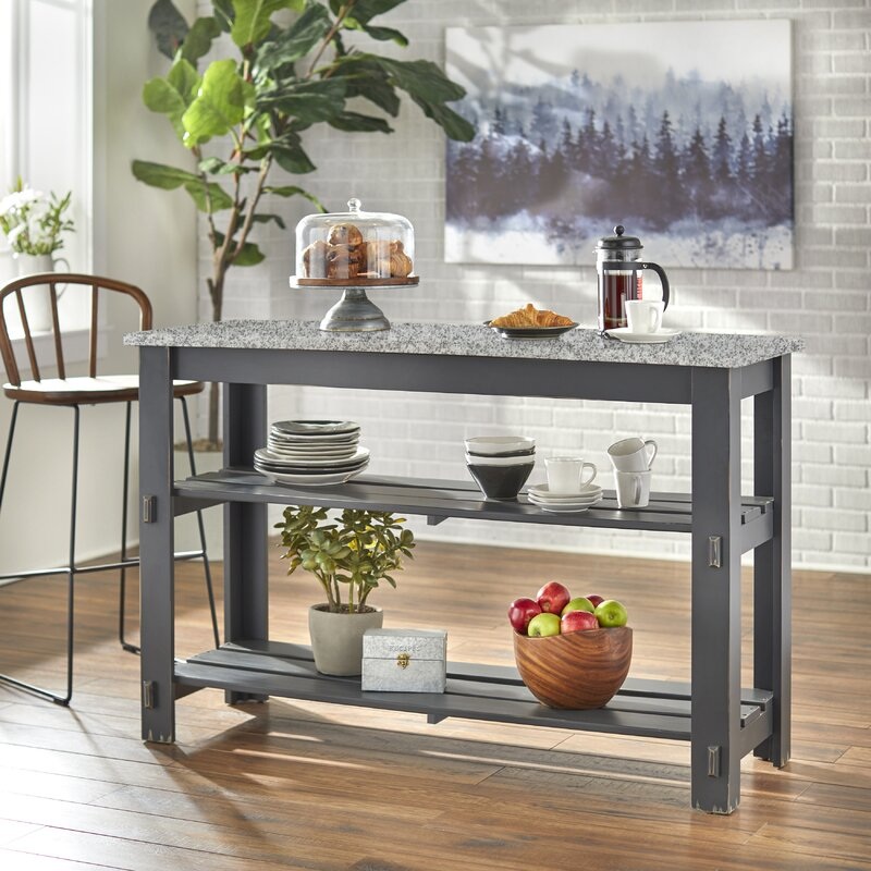 Dadler Kitchen Island with Granite Top