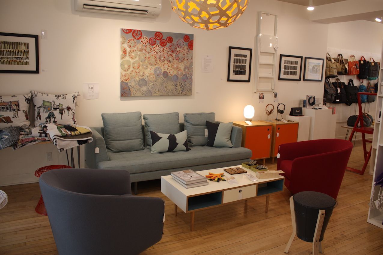 This lovely grouping includes pieces by Danish-born Niels Bendtsen, such as the Morgan sofa, and U Turn chair.