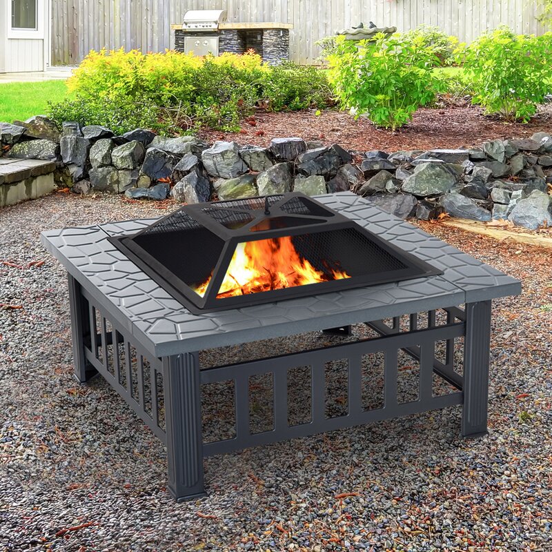 Darby Steel Wood Burning Outdoor Fire Pit