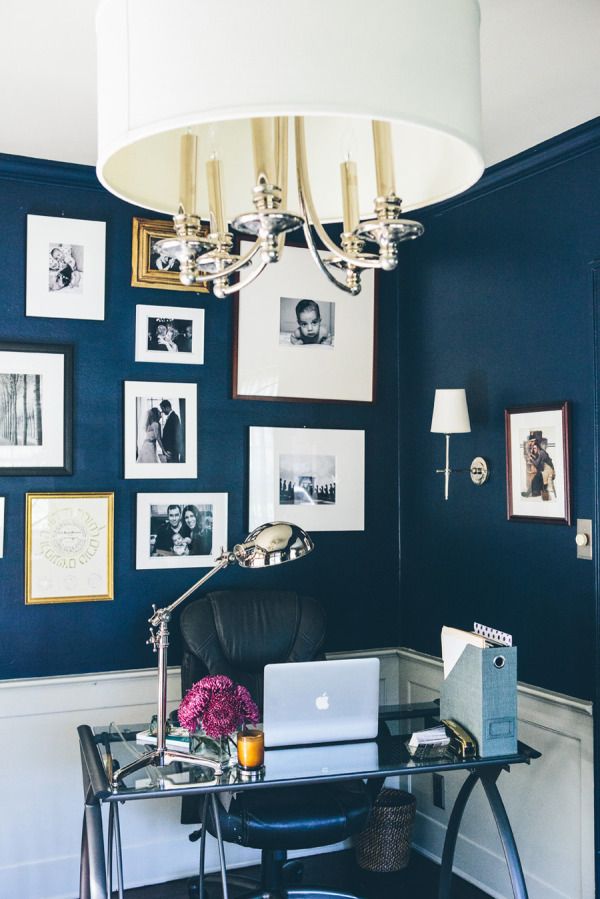 Dark Blue Office Room