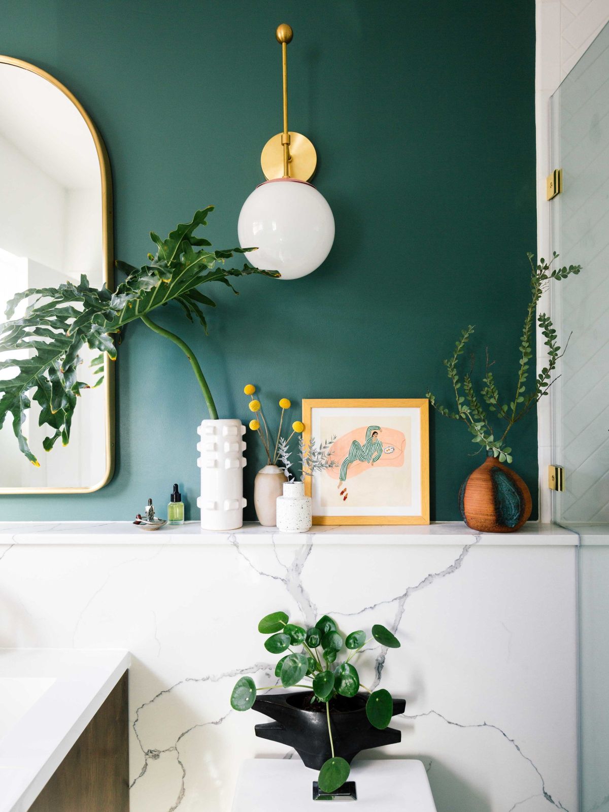 Dark Green Bathroom