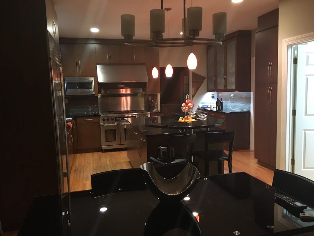 Dark granite countertops