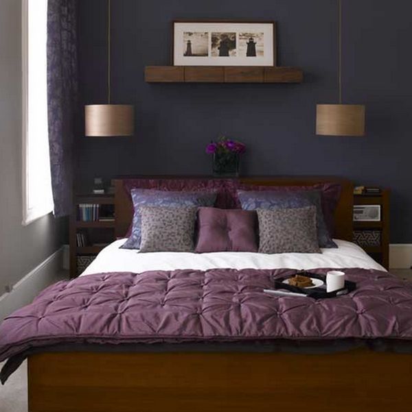 Dark purple bedroom