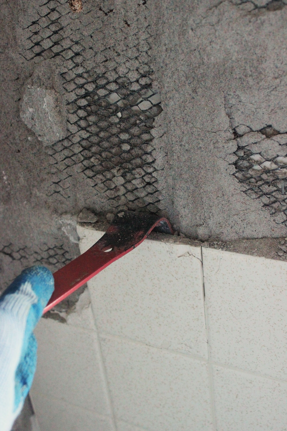 Dealing with hard tiles on bathroom