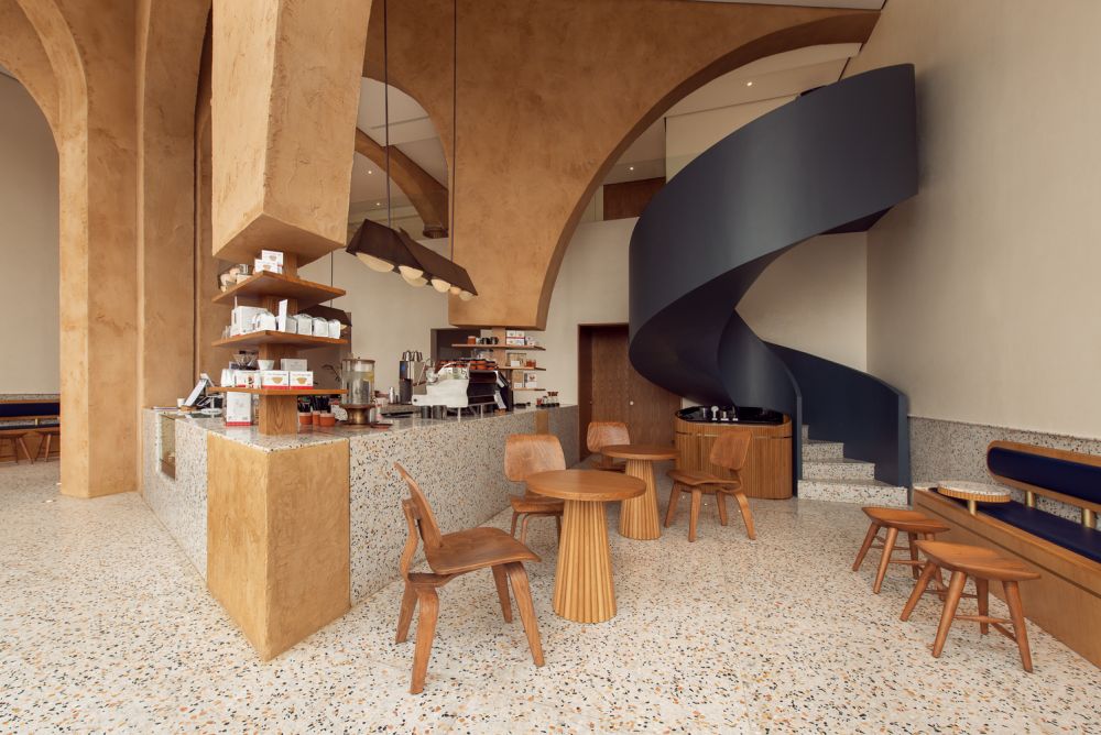 Deco Temple Elixir Bunn Coffee Roasters by AZAZ Architects