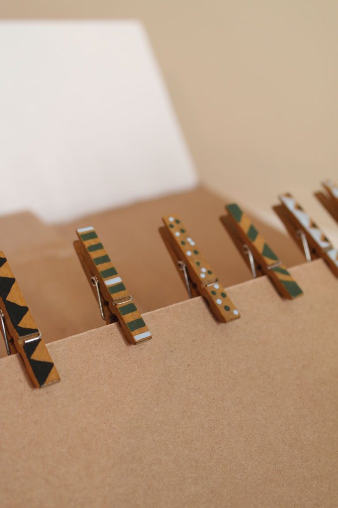 Decorated clothespins