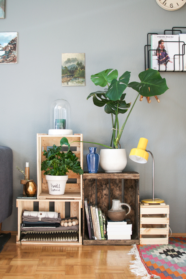 Decorating with wine crates