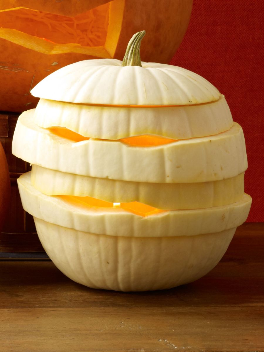 Slice Up a Scary Mummy Pumpkin