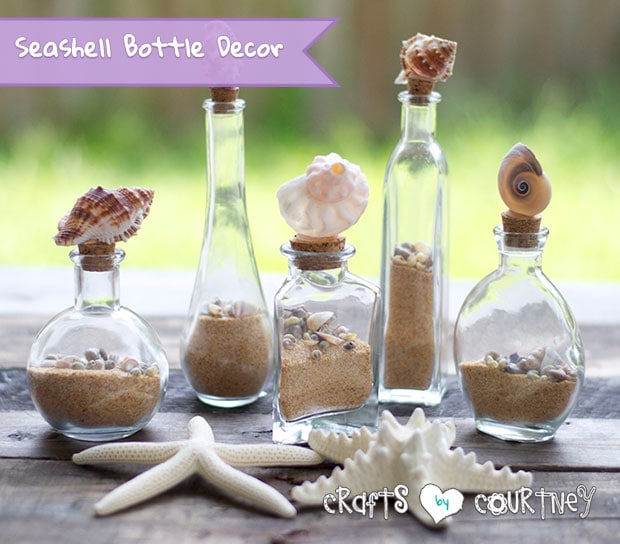 Decorative Seashell Bottles