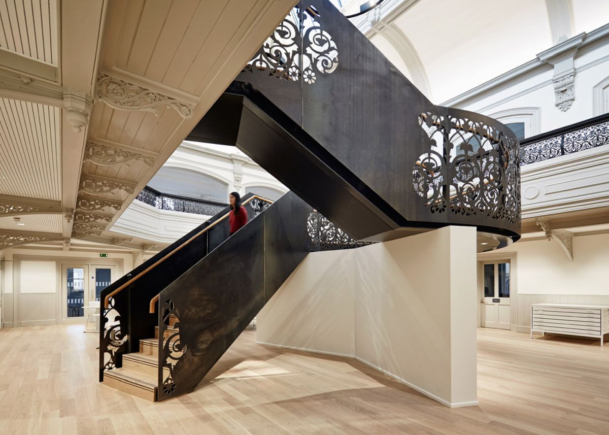 Decorative staircase in Norwich architecture school