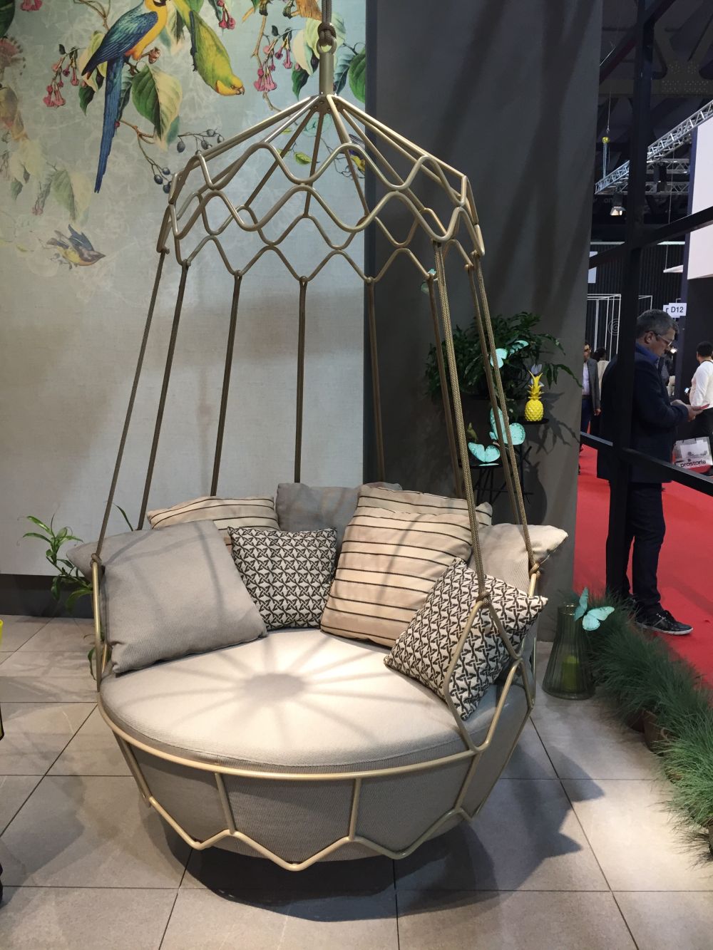 A hanging chair can be a great seating option for a reading nook