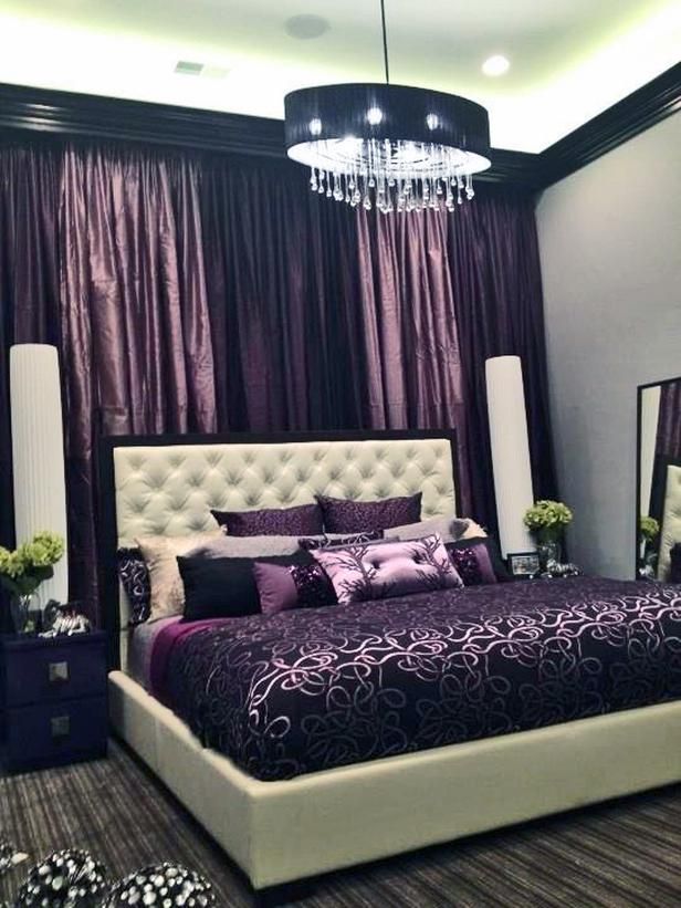 Deep purple bedroom