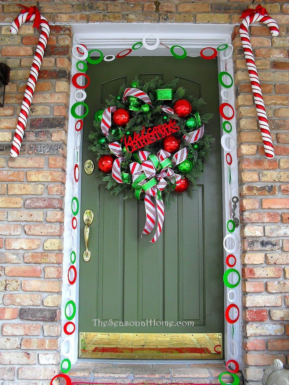 Delicious front door Christmas Decor