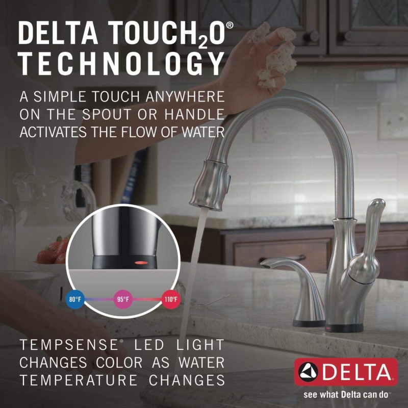 Delta Faucet Leland Single Handle Touch Kitchen Sink Faucet