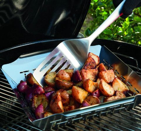 Deluxe Large Stainless Steel Vegetable Grill Basket