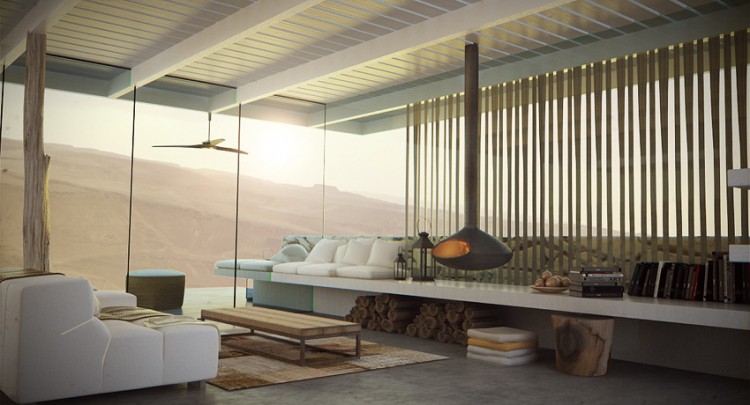 Desert Villa by Studio Aiko living room