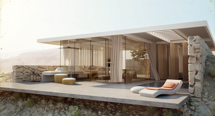 Desert Villa by Studio Aiko porch